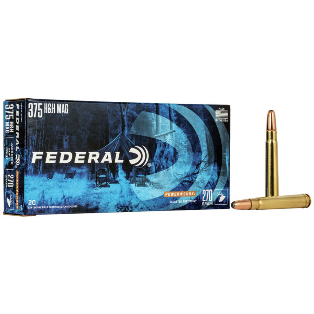 eral Power-Shok .375 H&H Mag 270 Gr JSP Ammo