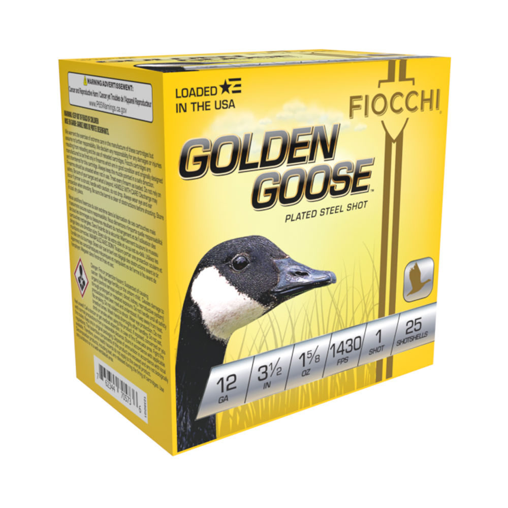 Fiocchi 1235GG1 Golden Goose 12Gauge 3.50 1 5/8oz 1Shot 25 Per Box/10 Case cchi 1235GG1 Golden Goose 12Gauge 3.50 1 5/8oz 1Shot 25 Per Box/10 Case Ammo