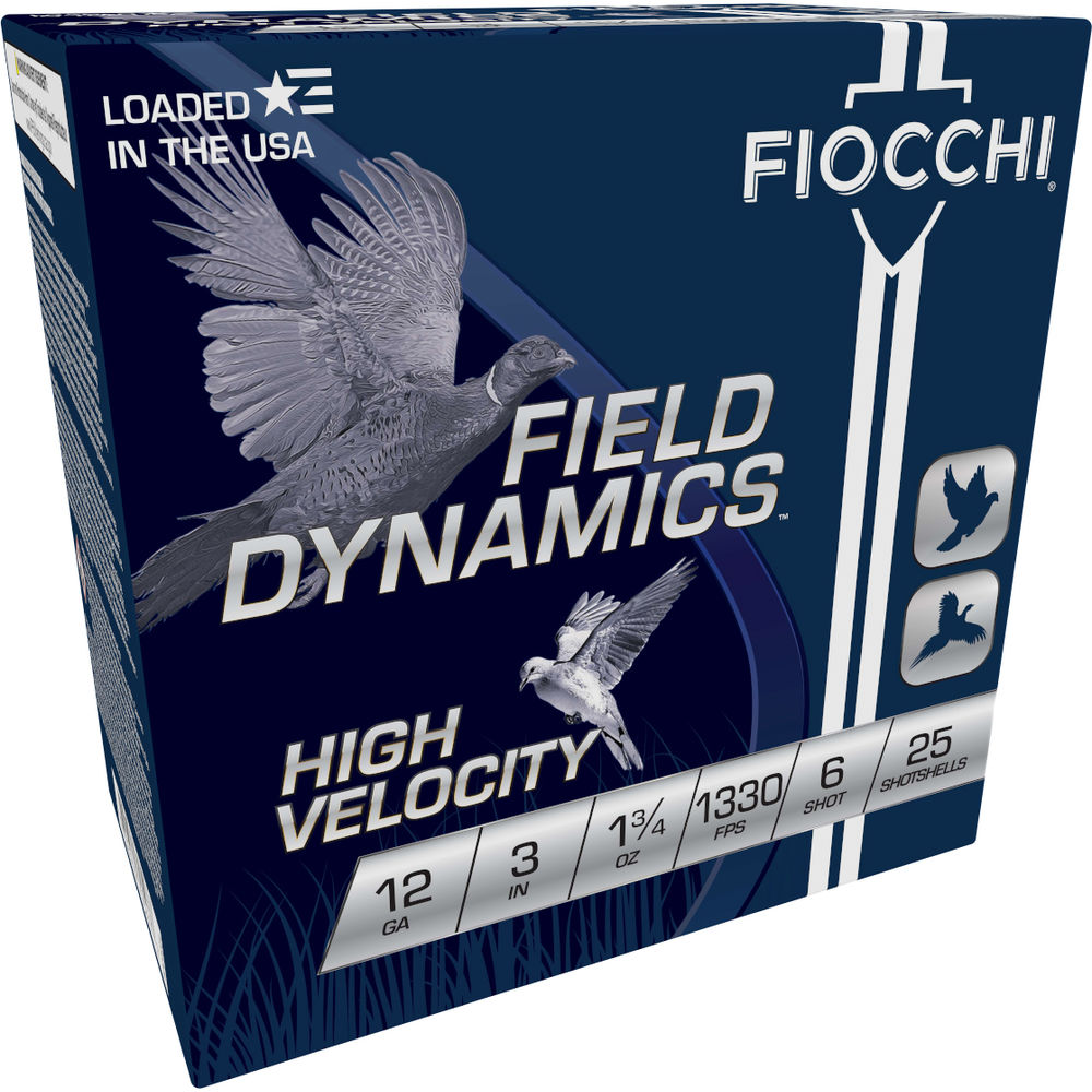 cchi 123HV6 Field Dynamics High Velocity 12 Gauge 3 1-3/4oz #6 1330 Fps Ammo