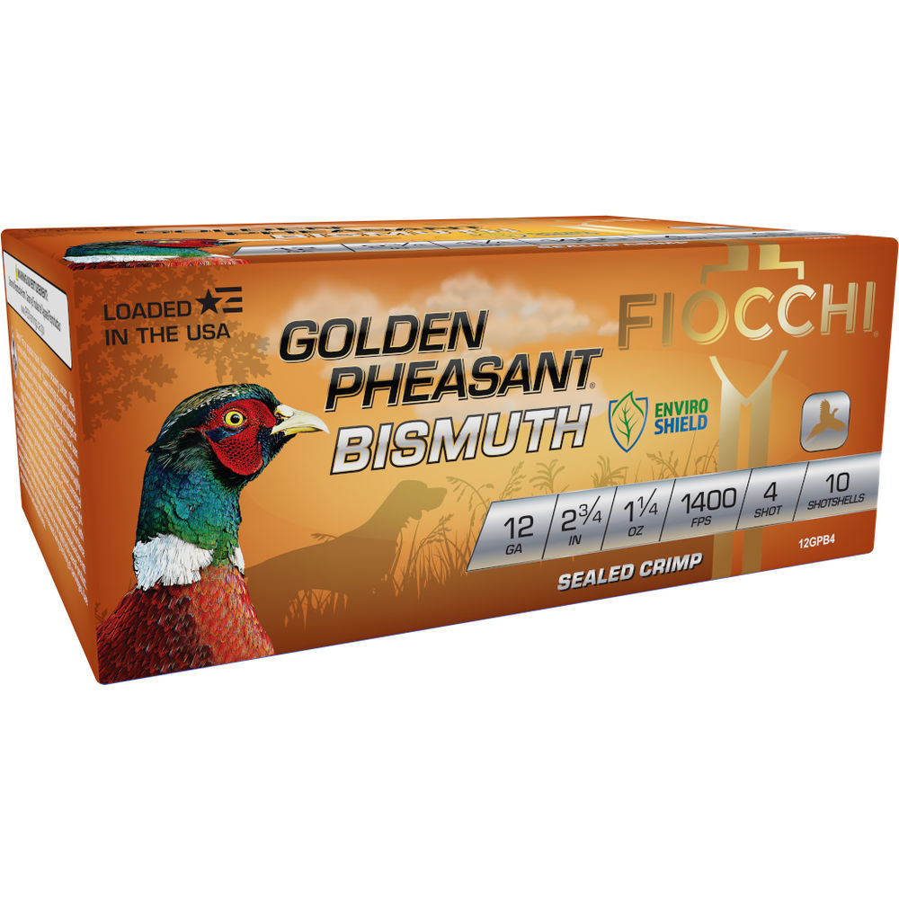 cchi 12 Gauge 12GPB4 Golden Pheasant Bismuth 2.75 1-1/4oz 4 Shot Ammo