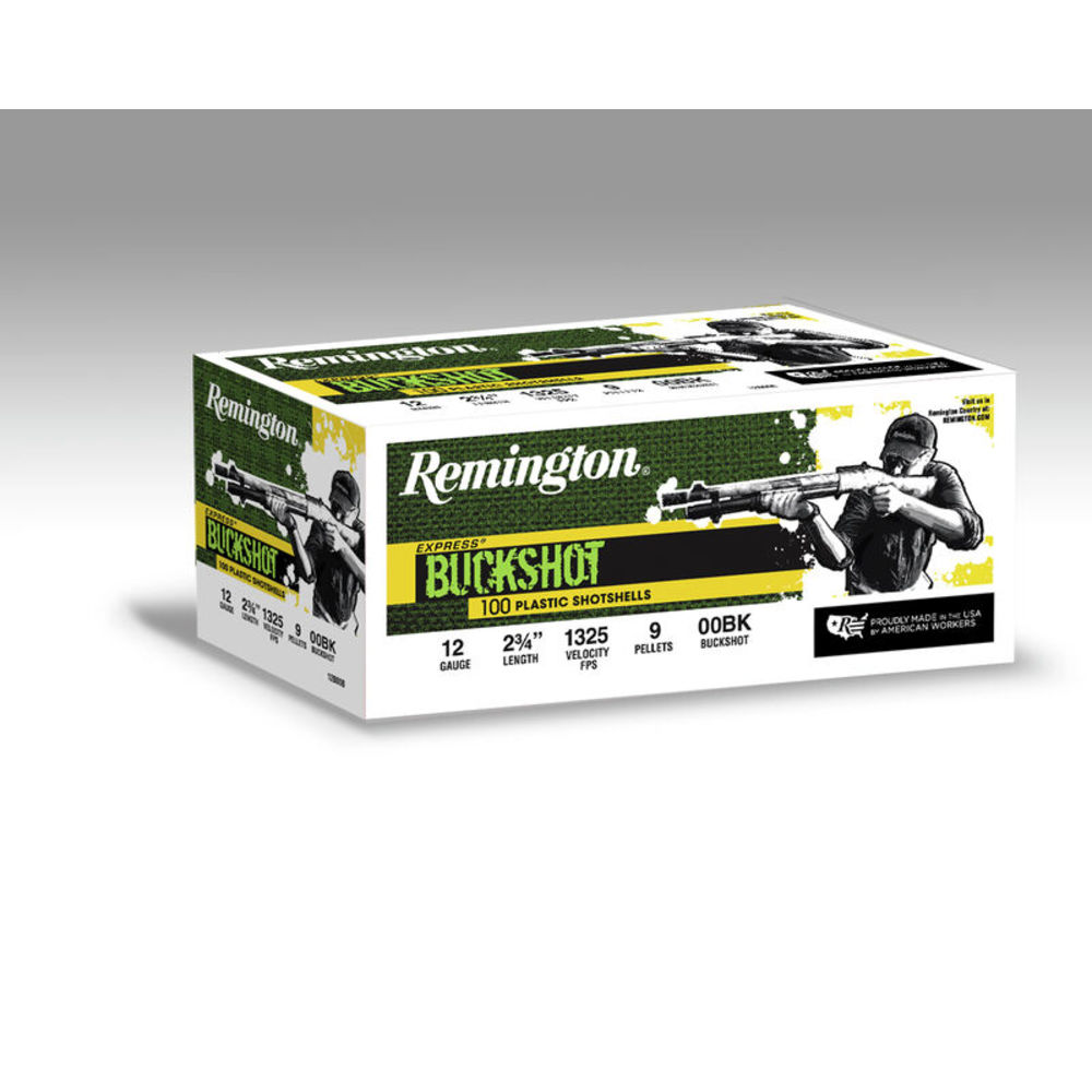 ington Ammunition 20413 Express Buckshot 12Gauge 2.75 00Buck Shot 100 Per Box/2 Case Ammo
