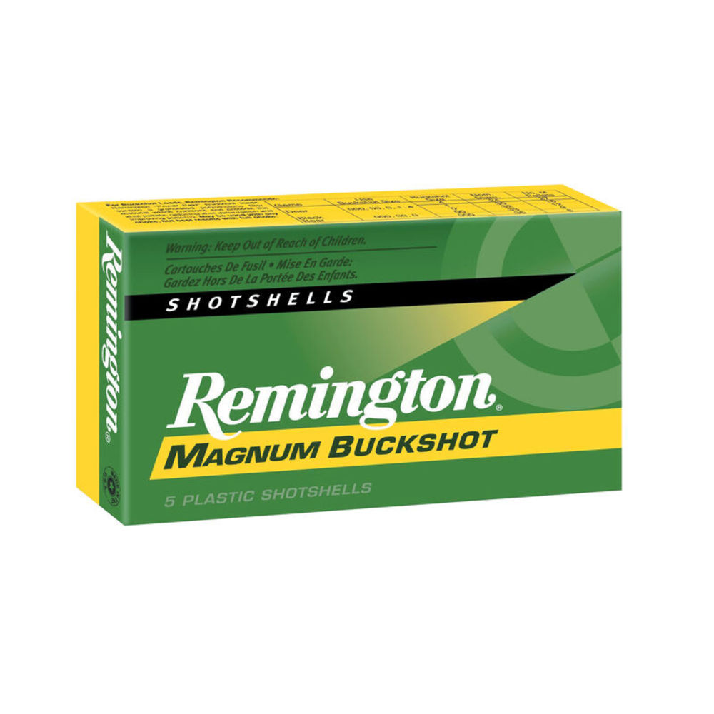 INGTON BUCKSHOT 12GA 3 #4 BUCK 41 PELLETS 5RD 50BX/CS Ammo