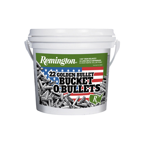 ington 22 Golden Bullet Bucket .22 Long Rifle 36 Gr JHP Ammo